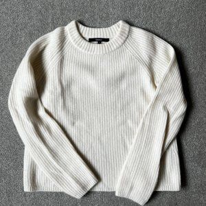 Quince Mongolian Cashmere Sweater (Ivory, small)
